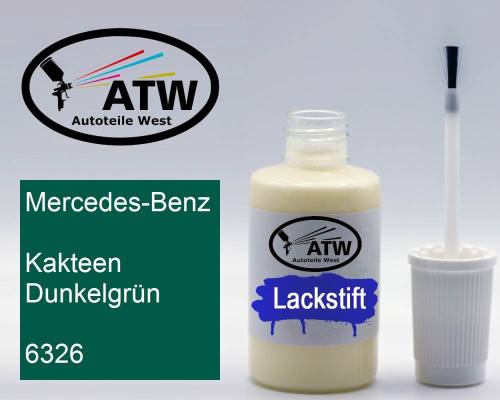 Mercedes-Benz, Kakteen Dunkelgrün, 6326: 20ml Lackstift, von ATW Autoteile West.